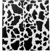Zwart-witte koeienprint douchegordijn (Voorkant)