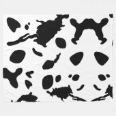 Zwart-witte koeienprint fleece deken (Voorkant (Horizontaal))