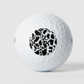 Zwart-witte koeienprint golfballen (Voorkant)