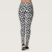 Zwart-witte koeienprint leggings (Achterkant)