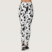 Zwart-witte koeienprint leggings (Achterkant)