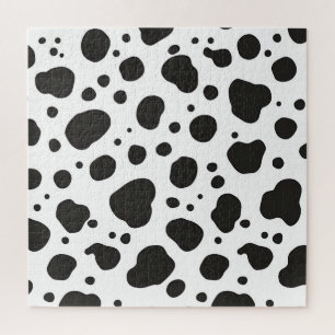 Zwart Witte Koeienprint Legpuzzel