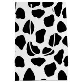 Zwart-witte koeienprint medium cadeauzakje (Achterkant)