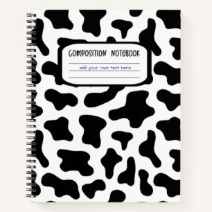 Zwart-witte koeienprint notitieboek
