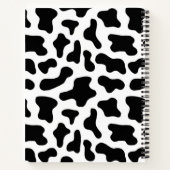 Zwart-witte koeienprint notitieboek (Achterkant)