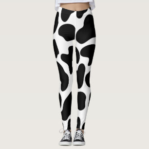 Zwart & Witte Koeienprint Rustieke Boerderij Leggings