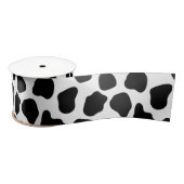 Zwart-witte koeienprint satijnen lint (Spoel)