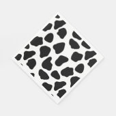 Zwart-witte koeienprint servet (Hoek)