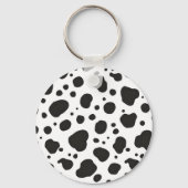Zwart Witte Koeienprint Sleutelhanger (Achterkant)