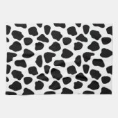 Zwart-witte koeienprint theedoek (Horizontaal)