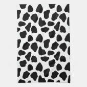 Zwart-witte koeienprint theedoek (Verticaal)