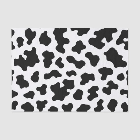 Zwart & Witte Koeienprint  Tissuepapier (Voorkant)