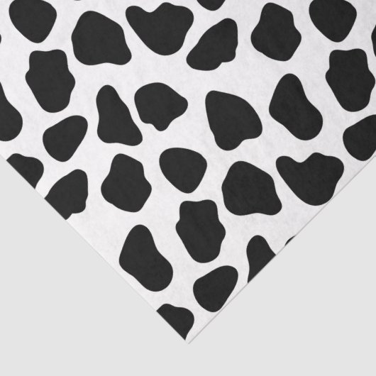 Zwart-witte koeienprint tissuepapier (Detail)
