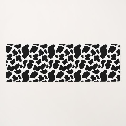 Zwart-witte koeienprint yogamat (Achterkant (horizontaal))