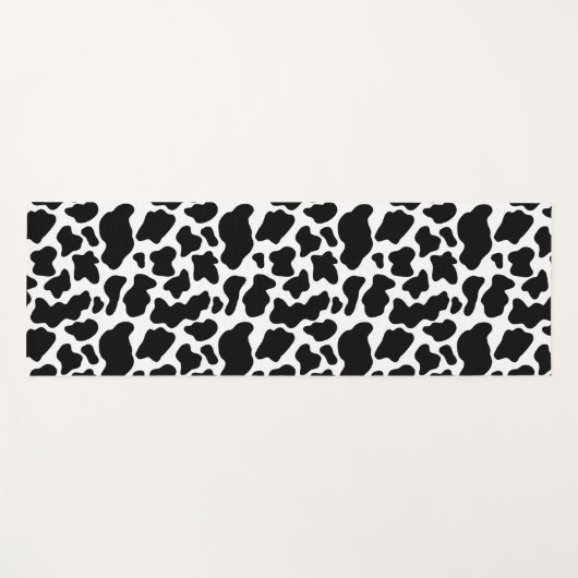Zwart-witte koeienprint yogamat (Voorkant (horizontaal))