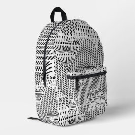 ZWART-WITTE KOEPELS BEDRUKTE RUGZAK