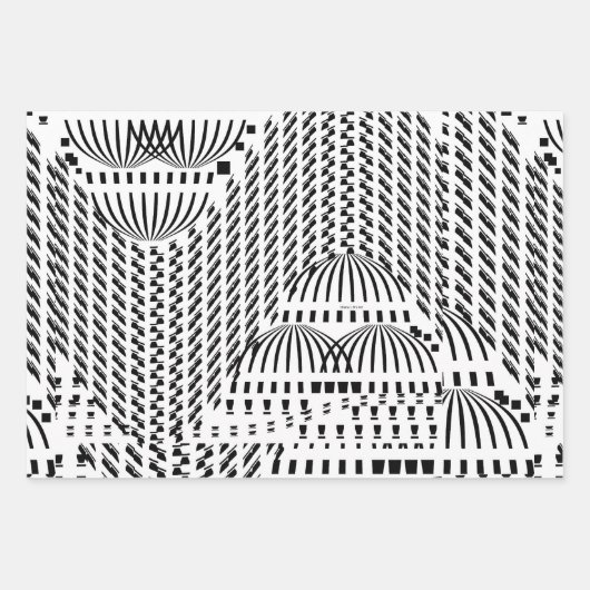 ZWART-WITTE KOEPELS INPAKPAPIER VEL (Voorkant 2)