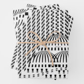 ZWART-WITTE KOEPELS INPAKPAPIER VEL (In situ)