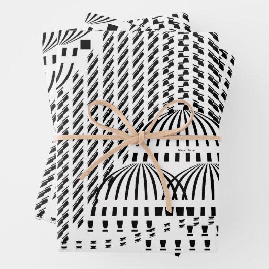 ZWART-WITTE KOEPELS INPAKPAPIER VEL (In situ)