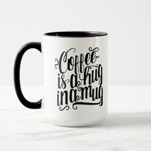 Zwart-witte koffie is liefde in een Mok