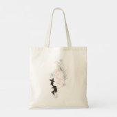 Zwart-witte koi-vis tote bag (Achterkant)