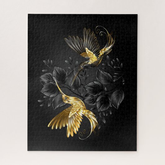 Zwart-witte Kolibrie Legpuzzel (Verticaal)