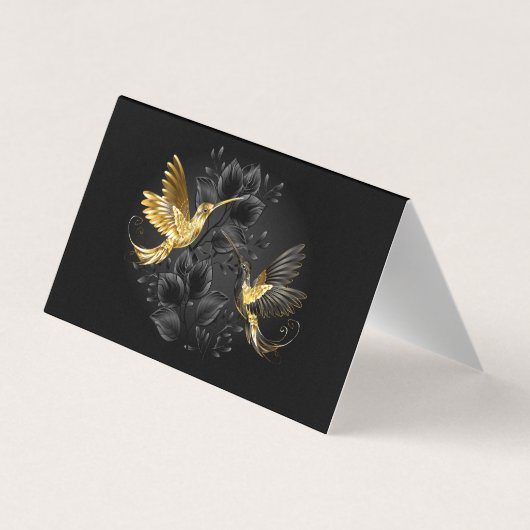 Zwart-witte Kolibrie Visitekaartje (Achterkant)