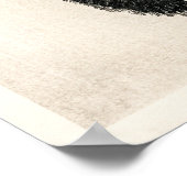 zwart-witte konijnen van Kōno Bairei Poster (Hoek)