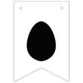 Zwart-witte konijnen vrolijk Pasen tekst Vlaggetjes (Eerste vlag)