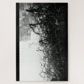 Zwart-witte kraanpuzzel legpuzzel (Verticaal)