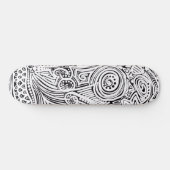 Zwart-witte kraskunst en stipkunst persoonlijk skateboard (Horizontaal)