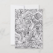 Zwart-witte kraskunst kaart (Voorkant)