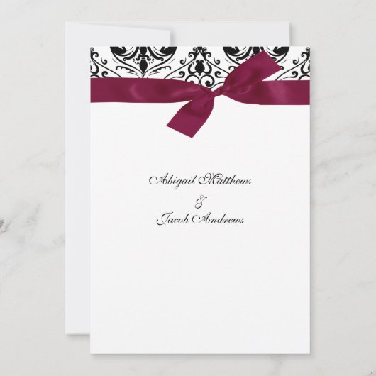 Zwart-witte kreet met gebrand lint kaart (Achterkant)