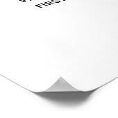 Zwart Witte Kroonluchter Trouwstoel Grafiek Poster (Hoek)