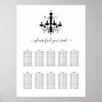 Zwart Witte Kroonluchter Trouwstoel Grafiek