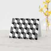 Zwart-witte kubussen Optische illusie onmogelijk Kaart (Gele Bloem)