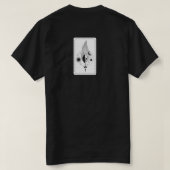 Zwart-witte kunst t-shirt (Design achterkant)