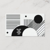Zwart-witte kunst visitekaartje (Voorkant)