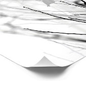 Zwart-witte kunstfoto, natuur, vogels, bomen foto afdruk (Hoek)