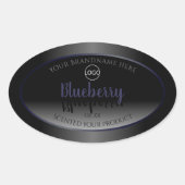 Zwart-witte labels Blauw Lijst Logo toevoegen (Voorkant)