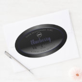 Zwart-witte labels Blauw Lijst Logo toevoegen (Envelop)