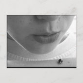 Zwart-witte ladybug briefkaart (Voorkant)