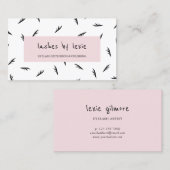 Zwart-witte lash Patroon Lash Artiest Visitekaartje (Voorkant / Achterkant)