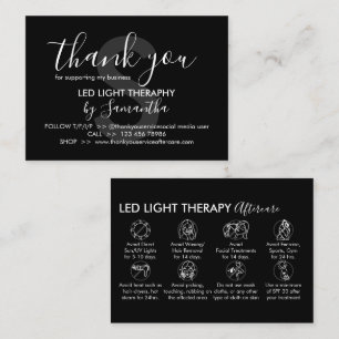 Zwart Witte Led-Lichttherapie Nazorg Dank U Visitekaartje