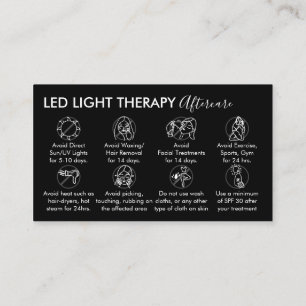 Zwart Witte Led-Lichttherapie Nazorg Visitekaartje