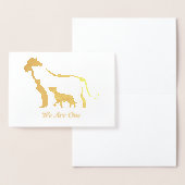 Zwart-witte leeuwen folie kaarten (Display)