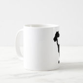 Zwart-witte leeuwen koffiemok (Voorkant links)
