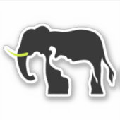 Zwart-witte leeuwen sticker (Voorkant)