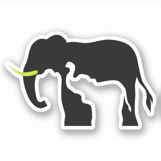 Zwart-witte leeuwen sticker (Voorkant)