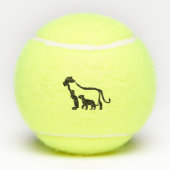 Zwart-witte leeuwen tennisballen (Achterkant)